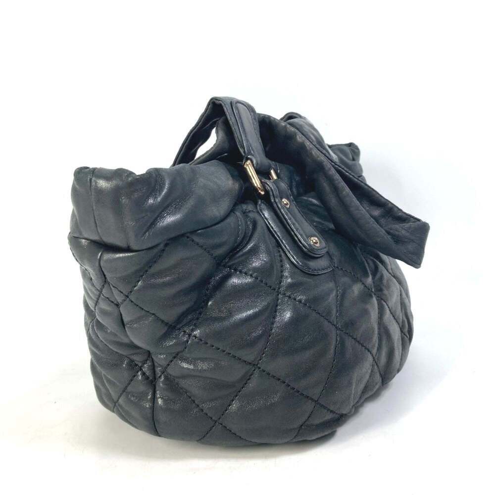CHANEL Black Leather Logo Shoulder Bag - Picture 4 of 15